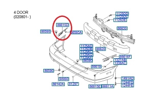 ДЪРЖАЧ БРОНЯ ЗАДНА СТРАНИЧЕН 4 ВРАТИ (O) (EXPORT)