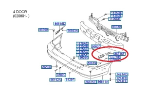 ДЪРЖАЧ БРОНЯ ЗАДНА СТРАНИЧЕН 4 ВРАТИ (O) (EXPORT)