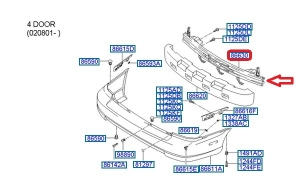 ОСНОВА БРОНЯ ЗАДНА 4 ВРАТИ (EXPORT ТИП)